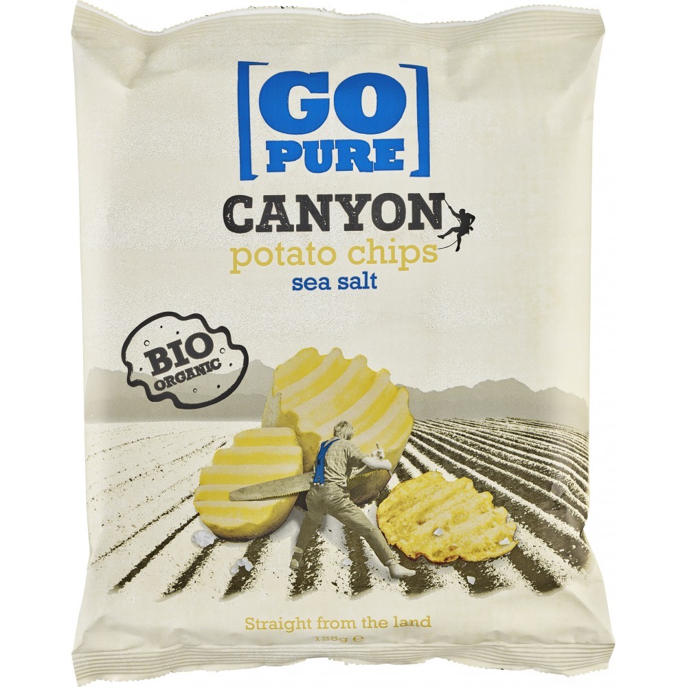 Chips-uri Canyon din cartofi cu sare de mare, fara gluten